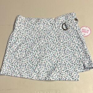 Justice White and Blue Wrap Mini Skort